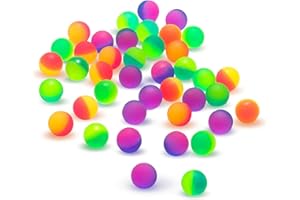 DBALL 42 Pcs Pelotas Saltarinas de Goma 25 MM Esmeriladas Pelotas Saltarinas para Niños Coloridas Pelota Saltarina para Regalos de Fiesta Regalo de Cumpleaños Recompensas