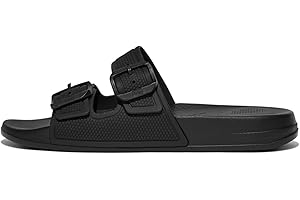 Fitflop Women's Iqushion Iridescent Two-bar Buckle SlidesSlide Sandal