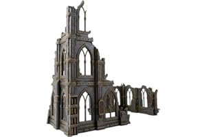 3D Vikings Serie Gothic Ruins – Set 1: Dreistöckiges ruiniertes Gebäude und angrenzender Überrest im ersten Stock, 28/32 mm Maßstab