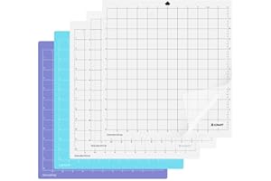 XINART Ampia gamma di tappetini da taglio 30 x 30 cm, per Silhouette Cameo 4/3/2/1, (standard grip x3, Lightgrip x1, Stronggrip x1), accessori da cricket adesivi, tappetini di ricambio in vinile per