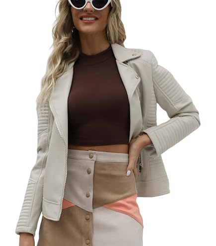 Giacca In Ecopelle Donna – Bomber Moto Oversize Curvy, Primavera Leggera