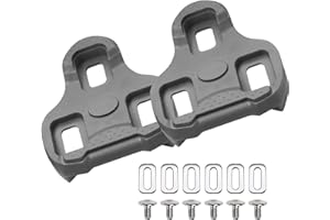 HENDCKS Bike Cleats Compatible with Look Keo Bike Cleats, Anti-Slip Rubber Desgin, Indoor Peloton Outdoor Cycling Road Bicycle Clips