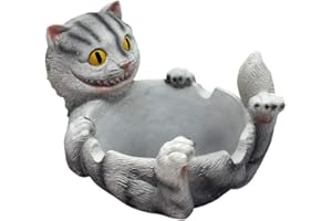 Legalize - Happy Cat Ashtray - Cenicero Coleccionable - para los Amantes de los Gatos - 120mm