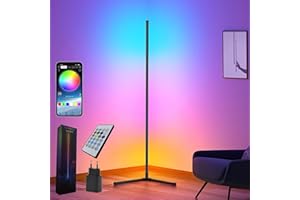 Sotipevs LED Stehlampe Wohnzimmer, 153cm Standleuchte Dimmbar, Musik Sync, DIY-Modus, Ecklampe RGB mit Fernbedienung und APP, Stehleuchte für Wohnzimmer Schlafzimmer Gaming-Raum