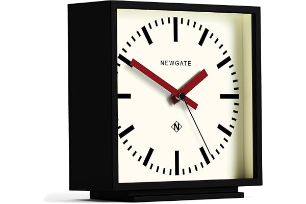 NEWGATE® Amp tyst mantelklocka - "No Tick" - en modern mantelklocka - klockor för vardagsrum - skrivbordsklocka - skrivbordsklocka - mantelklockor - stationsurtavla