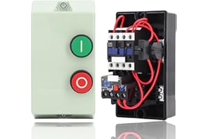 VVIKIZY Démarreur De Moteur Magnétique, Le1d12m7 Démarreur De Courant Triphasé Pour Compresseur Étanche Boîtier De Commande Ignifugé Monophasé 220V 230V 3 Phases 380V 400V 9-13A