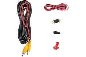 DALLUX Backup Camera RCA Video Cable,CAR Reverse Rear View Parking Camera Video Cable with Detection Wire (33FT/10 Meters)