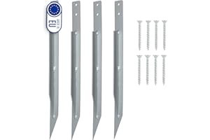 Clever Leon Ensemble De Piquets Au Sol Universels 4 Piquets pour Balançoire Et Trampoline en Acier Galvanisé À Chaud Accessoires De Rechange