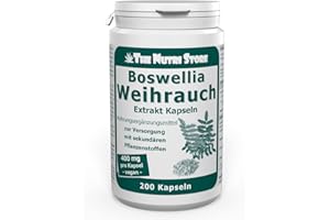 THE NUTRI STORE Boswellia Frankincense 400 mg Extract Vegan Capsules Pack of 200 - 6-7 Month Supply