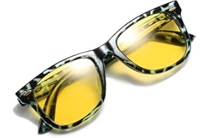 Myiaur Night-Driving Anti Glare Glasses Yellow Polarized Lens for Foggy/Rainy/Cloudy/Nighttime - UV Protection