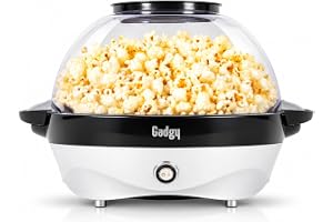 Gadgy Popcornmaskin 800 W med Omrörare & Non-stick-beläggning – 5 L