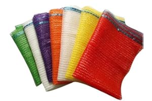 NIPTER Sacs Raschel 5 kg, Sac de Maille, Sac à Pommes de Terre, Sac en Filet Bois de Chauffage, 30x50 cm, Orange, 500 pièces