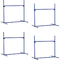 PawHut Set di 4 Ostacoli Agility Dog per Addestramento Cani ad Altezza Regolabile con Borsa da Trasporto Inclusa, 99x65x94cm,