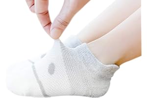 ANIMQUE Calcetines de Verano Unisex Finos Bebés Niños Calcetines Deportivos Algodón Malla Transpirable Súper Elástico Diario Básico 5 Pares, 0-3 Años