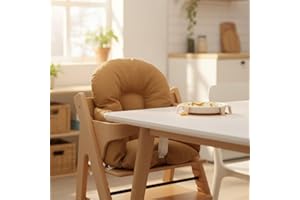 Easy Dort - Coussin de Chaise Haute bébé Coton Enduit Couleur - Camel