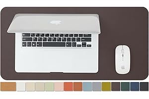 HOMIEAZICOZI Compact Cork Desk Mat - Small Dual-Sided Desk Pad for Office and Home - Desk Organization and Accessories - Ideal for Large Mouse Pad and Small Desk Mats on Top of Desks(Coffee,60cmx 30cm)