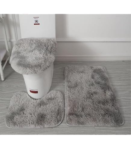 Ensemble Tapis De Salle De Bain Morbuy 3 Pièces - Tapis De Bain Antidérapant 45x75 Cm + Tapis De Contour WC + Couvre-Siège - Impression Paysage Coucher De Soleil - Doux Et Absorbant