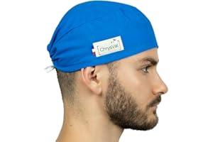 CHRYSVAL - Calot Court Bleu France - Bonnet Chirurgical Ou Calot Cuisine Unisexe 100% Coton Oeko-Tex - Réglable Avec Attaches