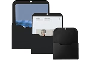 YUNXCNA Documents Magnétiques pour Bureau, 3 Tailles, Porte Papier Magnétique Porte Documents, Dossiers Suspendus Organisateur Bureau Besoins de Rangement, pour Tableaux Blancs, Maison, Noir (S/M/L)