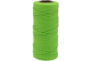 TENN WELL Línea Mason verde de 328 pies, línea de ladrillo trenzado para construcción, jardinería, marcado y proyectos de bricolaje