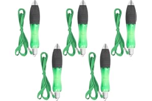 YUYTE Lot de 5 Stylos Lestés Big Fat, Grande Prise Facile pour les Tremblements de Parkinson, Faible Force de Préhension ou Arthrite, Antidérapants, Conception à Prise Large, (Vert)