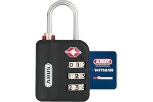 ABUS TSA-Schloss 147TSA/30 - Kofferschloss mit 3-stelligem Zahlencode - für Koffer, Taschen, Rucksäcke