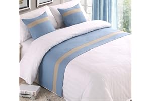 GZQIAWY Bedspreads Bed Runner Throw Bedding Single Queen King Bed Cover Towel Home Hotel Decorations,light Blue,50 X 260cm (Bed Scarf Only)