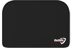 DOCSAFE Tappetino ignifugo, 100 x 70 cm, resistente al fuoco, tappetino ignifugo, tappetino per camino, tappetino semicircolare, tappetino in fibra di vetro, protegge il pavimento del prato da scintille,