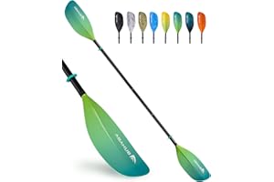 Abahub Pagaia Kayak 210 cm a 230 cm Regolabile Alluminio Doppia Remi Kayak Paddle Pagaie da Kayak per Kayak Barca a Remi Canoa Gambo in Lega di Alluminio Lame in Plasticain 12 Colori