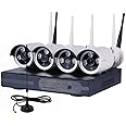 Wireless WiFi NVR CCTV DVR with built in router and 4 HD Wireless IP Security Camera System