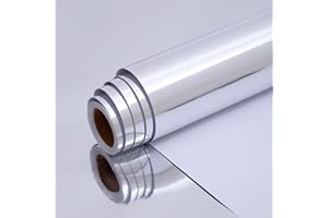 ZJHIOME Sliver Metallic Wrapping Paper Roll 43cm*10m Solid Color Foil Gift Wrapping Paper Perfect for Wedding Birthday Valentine's Day Christmas Baby Shower Festive Decoration