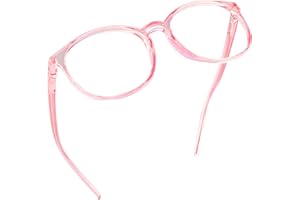 LifeArt Lunette Anti-Lumière Bleue, Anti fatigue, lunette de lecture pour ordinateur, Gaming Lunettes, Gaming Glasses aux hommes femmes, Anti Reflets (Rose transparent, 3.00 Magnification)