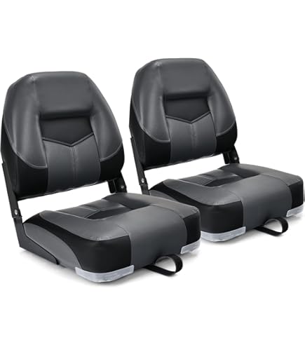 GOPLUS Bootstoel, 1 stuk, bootstoel, inklapbaar, met gevoerde zitting, hoge rugleuning, comfortabele stuurstoel voor bootjachten (blauw