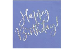 Set 20 Servietten Geburtstag Party Servietten Happy Birthday Deko Geburtstagsparty Geburtstag Junge Männer Servietten Blau Marineblau