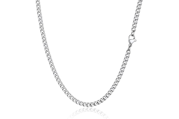 PROSTEEL 3/6/9/12mm Collier Homme Chaîne Cubaine en Acier Inoxydable/Plaqué Or, Chaîne Collier Femme - Longueur de 36/46/51/55/61/66/71/76cm