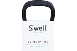 S'well Water Bottle Silicone Handle in Black Fits 500ml and 750ml Bottles, Lightweight with a Flexible Grip and Comfortable to Carry, Innovative Design