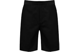 L S U Boys Extra Generous Waist School Shorts Pull Up Sturdy Fit All Around Elasticated Summer School Shorts