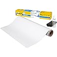 Post-it Easy Erase Whiteboard Surface, Pack of 1 Roll, 121.9 cm x 242 cm, White Color - Permanent Marker Whiteboard Film for Walls, Doors, Tables, Chalkboards, Whiteboards, Easy Installation