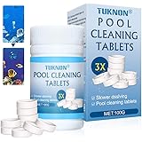 TUKNON Pool Cleaning Tablets, Magic Pool Cleaning Tablets, Instant Pool Cleaning Tablets for Swimming Pool Spa Hot Tub Bathtu