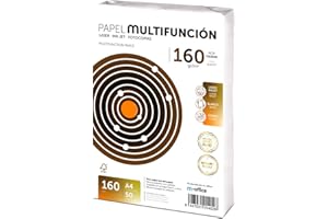 Folios A4 160gr 50 hojas, Papel Multiusos para Impresora, Folios Impresoras Laser y de Inyección, Fotocopiadora, Fax, Para uso Oficina, Material Escolar, Paquete folios. m-office (50 hojas,160gr)