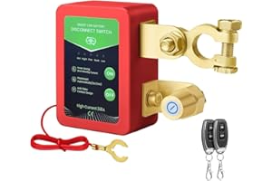 ANOSUWA 12V 240A Desconectador De Bateria Coche, Corta Corriente Bateria Coche para ATV,Barco,Automóviles,RV,Camión, Interruptor de Desconexión de Batería Remota con 2 Telecontrol
