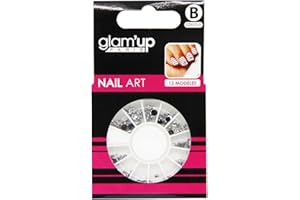 GLAM UP Glam'Up Paris - Roue Carrousel Nail Art – Décoration Ongles - Accessoires Manucure - Beauty Carrousel 3D - Boîte à Compartiments et Couvercle Rotatif - N°77-3 - Strass