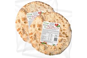 2 BASI per PIZZA BATTUTA Line@diet | 2 confezioni di base pizza ZERO ZUCCHERI da 200g ad alto contenuto di PROTEINE | stesa a mano in Italia