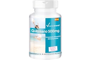 Chitosan 500mg – Quitosano – Bloqueador de grasa – Calidad alemana - 240 comprimidos | Vitamintrend®