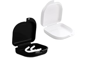 PCSFOE Caja para aparatos ortopédicos, caja de dentaduras para niños, divertido, para aparatos ortopédicos sueltos, caja de prótesis, moderno, 2 unidades