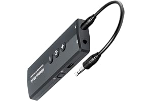 INIVECH Adaptador Transmisor Receptor Bluetooth Emisor - Bluetooth 5.0 Emisor de Audio 3 en 1 Jack 3.5mm para TV, Coche, Portátil, PC, Auriculares, Altavoces, Radio. Transmite Sonido Inalámbrico