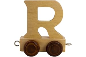 GICO Tren de letras de madera, letras de tren, lok, vagón, A-Z, nombre a elegir (R)
