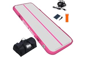 ‎BEYOND MARINA BEYOND MARINA Turnmatte Aufblasbar, Air Matte Track, Air Tracking Matte, 3m 4m 5m 6m Gymnastikmatte Tumbling Matten 10/20cm hoch mit pumpe für Zuhause, Trainingsmatte, Fitnessmatte, Yogamatte