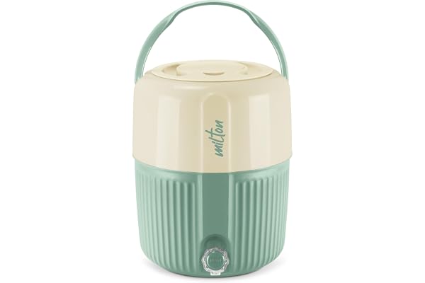 Milton Kool Pristine 12 Insulated Plastic Water Jug, 11 litres, Light Green Food Grade Easy to Carry BPA Free