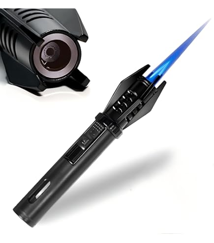 Jetflame aansteker, stormaansteker, 20 cm, gas, navulbaar, winddicht